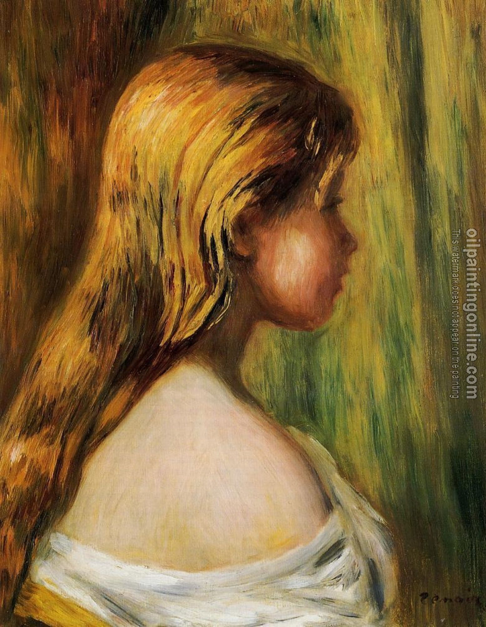 Renoir, Pierre Auguste - Head of a Young Girl